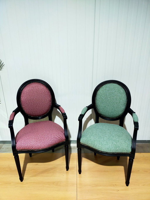 2X Fauteuil, tapissé