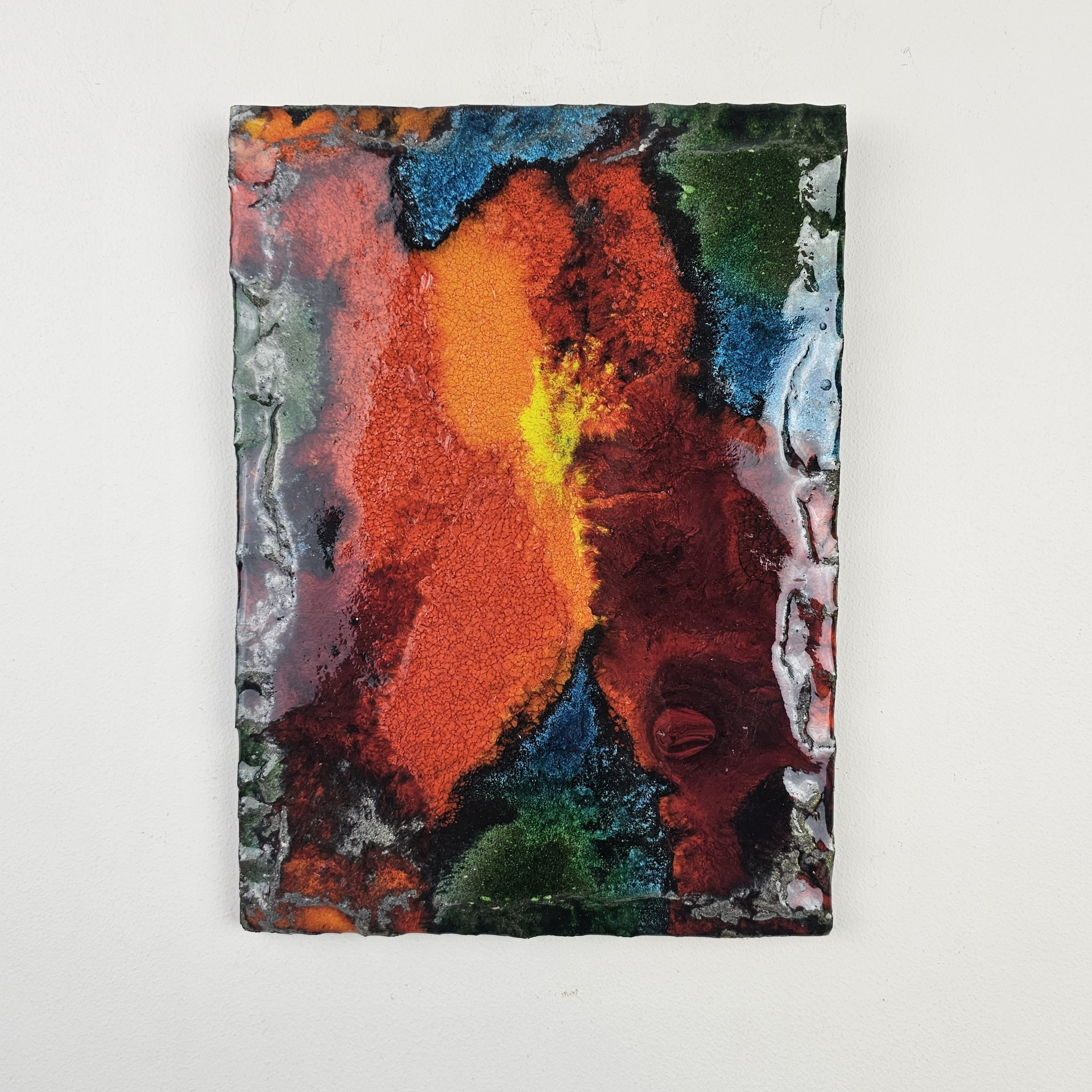 Vintage West German Fat Lava Wall Plaque Made By Vulkan Keramik