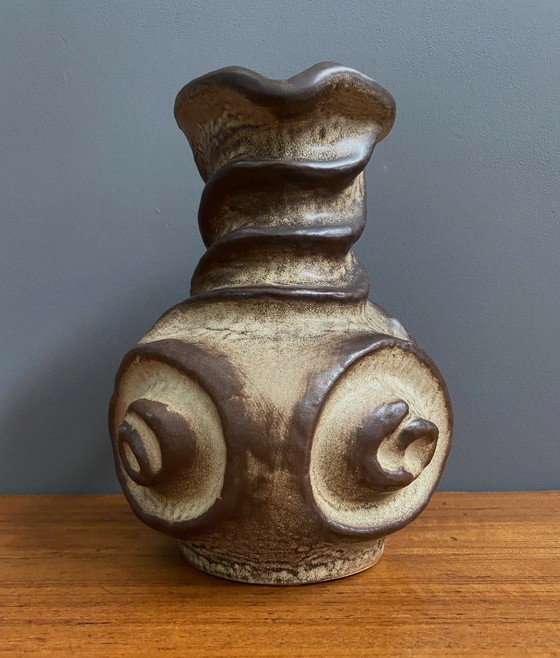 West Germany Vase by Carsten Tonnieshof Model 6034-25 Brutalist – Ceramic (photo 11 of 12)