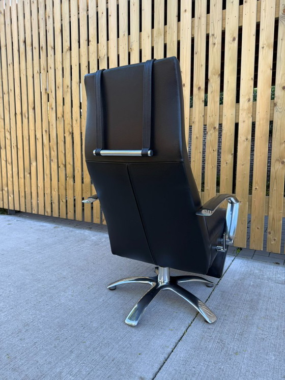 Jori Brainbuilder Mono-Move in pelle nera – Poltrone, Leather, Chrome, Modern (photo 7 of 21)