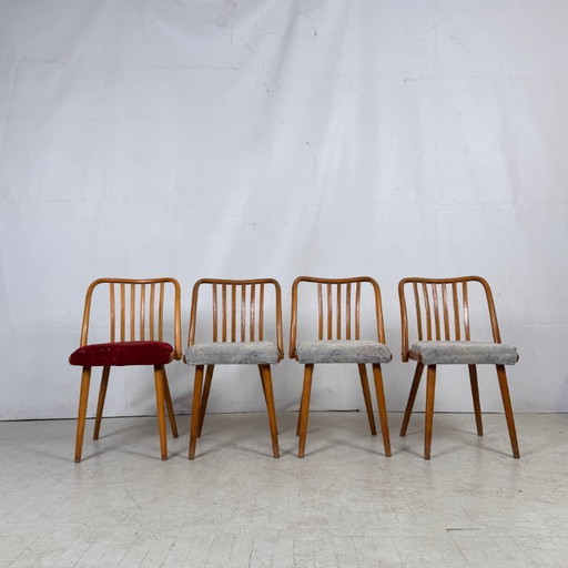 Jitona Tsjechoslowaakse eetkamerstoelen, jaren 60 – set van 4