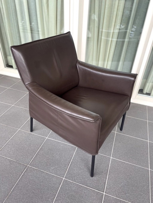 Design on Stock Limec Armchair chocolate brown leather