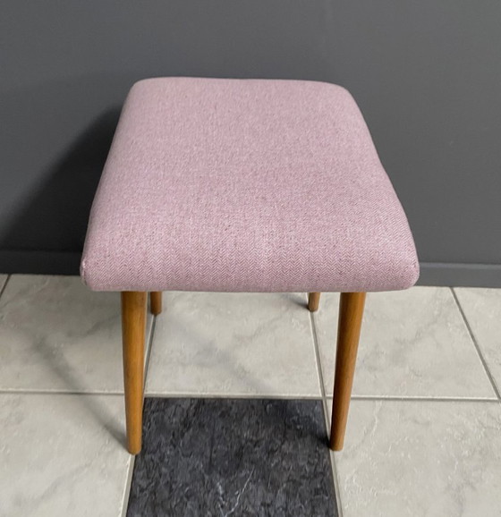 Image 1 of Pink small stool 1970s