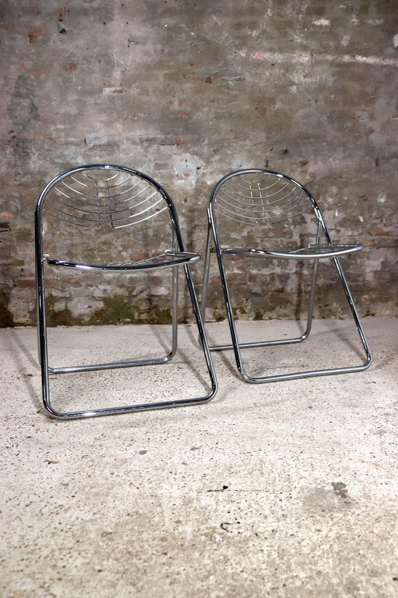 Image 1 of 2x Chrome Folding Chair