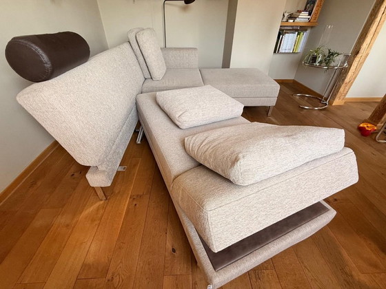 Brühl Four-Two – divano componibile con chaise longue e poggiatesta in pelle – Sofà, Textile (photo 17 of 30)