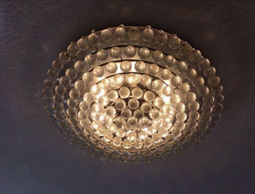 Vintage ceiling chandelier with glass globes