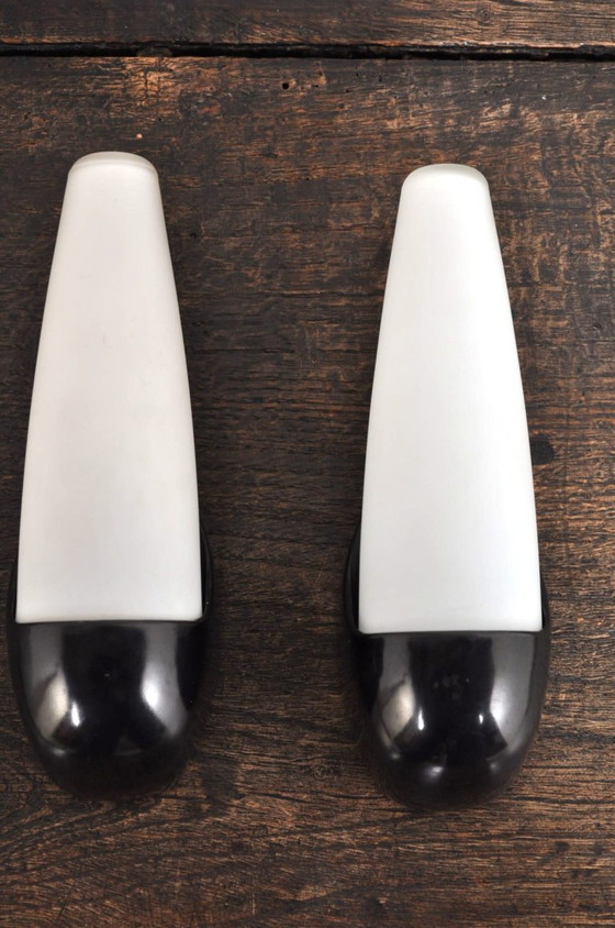 Image 1 of Vintage opaline / bakelieten wandlampen Bo-Niko