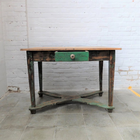 Image 1 of Pine farmhouse table from the Carpathians