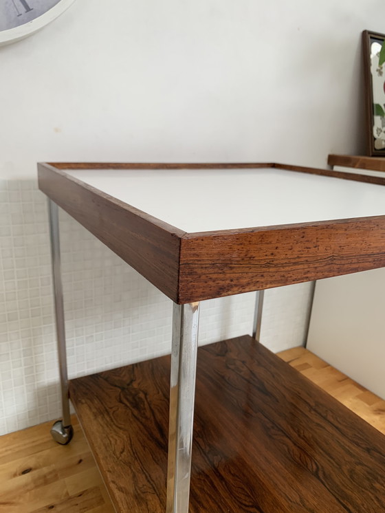 Image 1 of Vintage trolley / side table rosewood