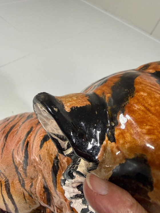 Grande Tigre in Ceramica Italia Anni '70 – Oggetti decorativi (photo 11 of 14)