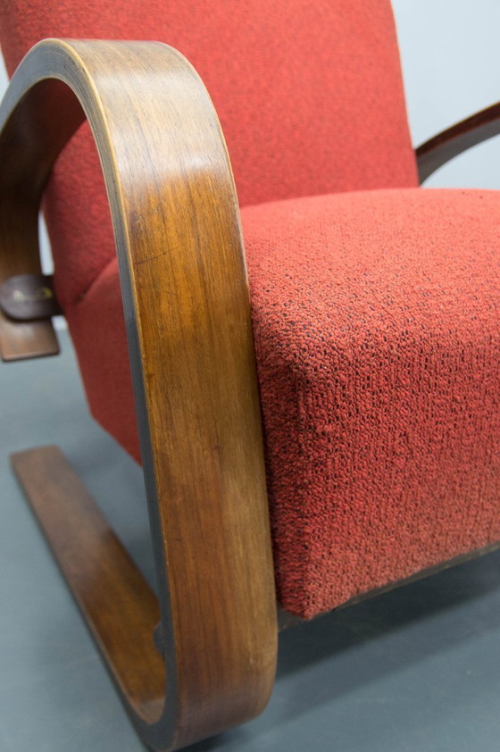 Image 1 of Rare fauteuil de style Alvar Alto par Navratil, années 1930, étiqueté