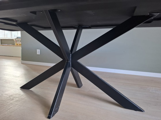 Eettafel Finesse, visgraat, ronde hoek (260x78x100) – Mdf (photo 5 of 5)