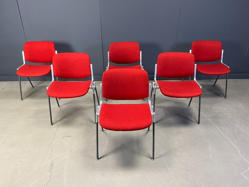 Vintage DSC 106 Side Chairs by Giancarlo Piretti for Castelli, 1970s - set of 6