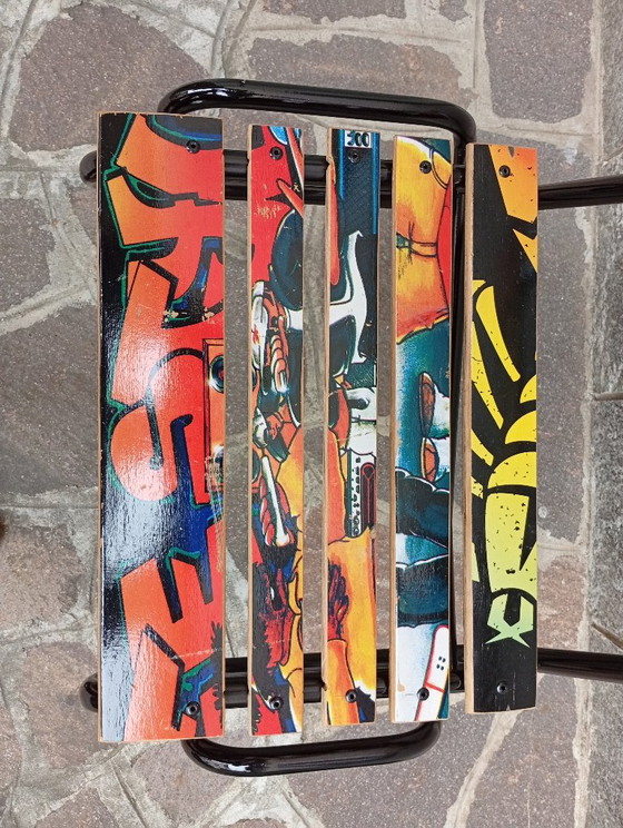 Three Unique Chairs - Skateboard & Recycled Design - Limited Edition Three Unique Pieces – Side chairs, Iron (photo 15 of 15)