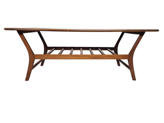 Louis van Teeffelen -  Vintage Teak Coffee Table for Wébé - 1960's, Salontafels, Keramiek, Hout, Zwart (foto 4 van 7)