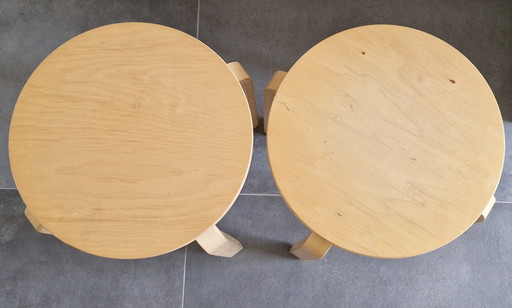 Two Frosta stools Ikea, birch