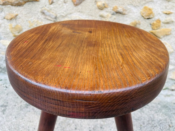 Sgabello Berger vintage, alto, in frassino, di Charlotte Perriand, anni '50 – Sgabelli, Legno (photo 10 of 32)