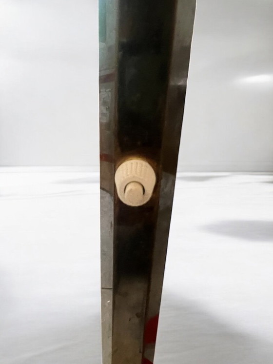 Image 1 of Impressionante lampada da terra Art Déco in ottone patinato