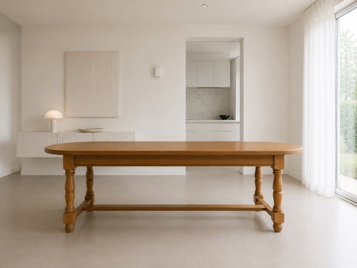 Solid oak farmhouse table 2.20m