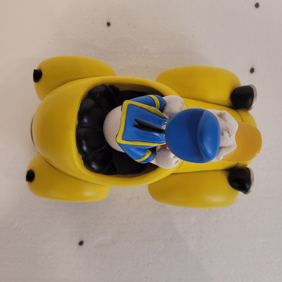 Image 1 of Pato Donald con Coche Amarillo, Rutten, Resina, 2000’s - Estados Unidos