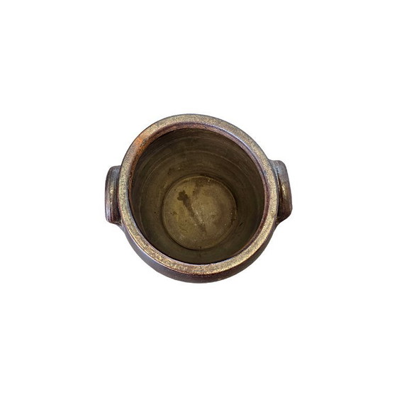 Image 1 of Altes französisches Brocante-Vorratsgefäß aus Steingut, erste Hälfte des 20. Jahrhunderts