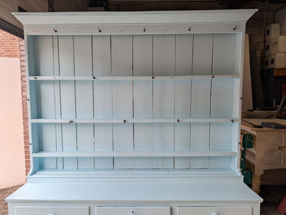 Restyled Antique English Tin Cabinet – Wood (photo 2 of 5)