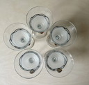 5 bicchieri da vino vintage in stile art déco