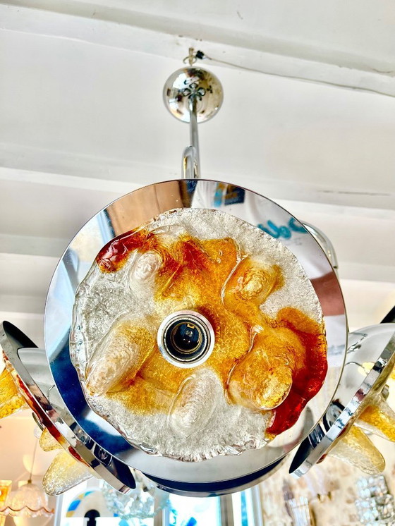 Image 1 of Toni Zuccheri von Venini Kronleuchter XXL aus Muranoglas! Italien 1970er Jahre