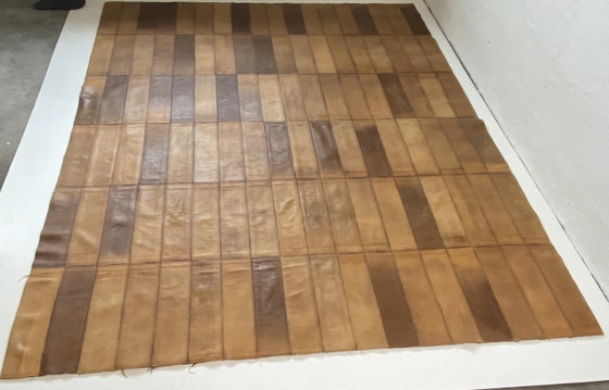 De Sede Patchwork Leren Vloerkleed Bruin Jaren 70 – Vloerkleden en tapijten, Leather (photo 2 of 7)