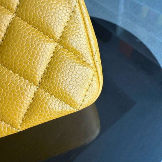Image 1 of Chanel Classic Flap Medium - Caviar Quilted Grained Calfskin Mosterdgouden hardware Serie 25