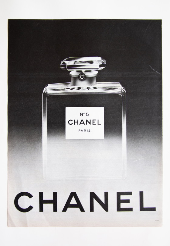 Image 1 of Manifesto pubblicitario originale CHANEL n. 5 1969 / INCORNICIATO / 34x25,5cm / 13,4x10in / buone condizioni