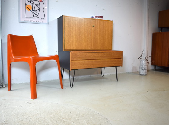 Image 1 of Mobiletto/cassettiera in teak anni '60 di Omnia, vintage, con bar.