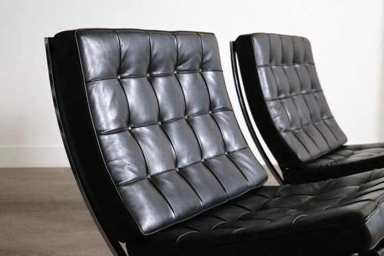 Image 1 of Pair of Barcelona Chairs by Ludwig Mies van der Rohe for Knoll, 1960s