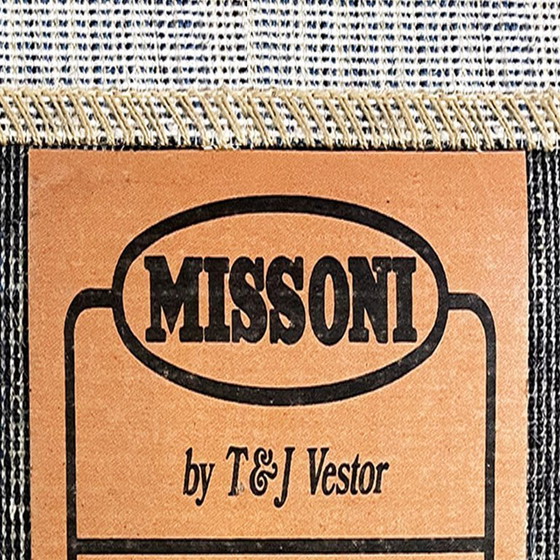 Image 1 of Tappeto geometrico in lana "Square" di Ottavio Missoni, anni '90. Eccezionale esempio di design postmoderno italiano.