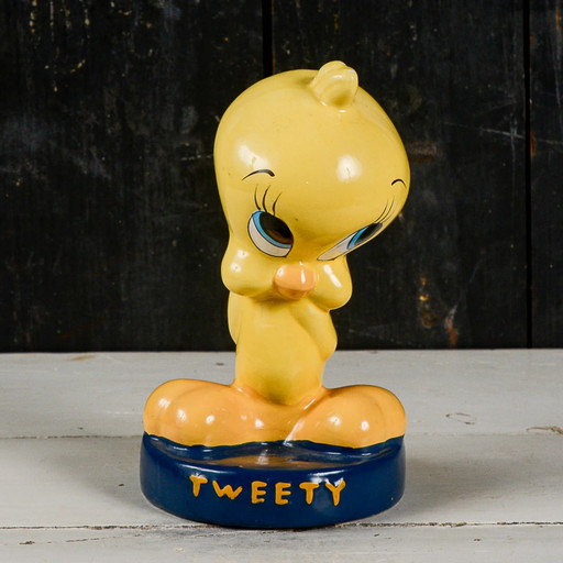 Tweety Figur Sparschwein mit 'Tweety Vintage' Text