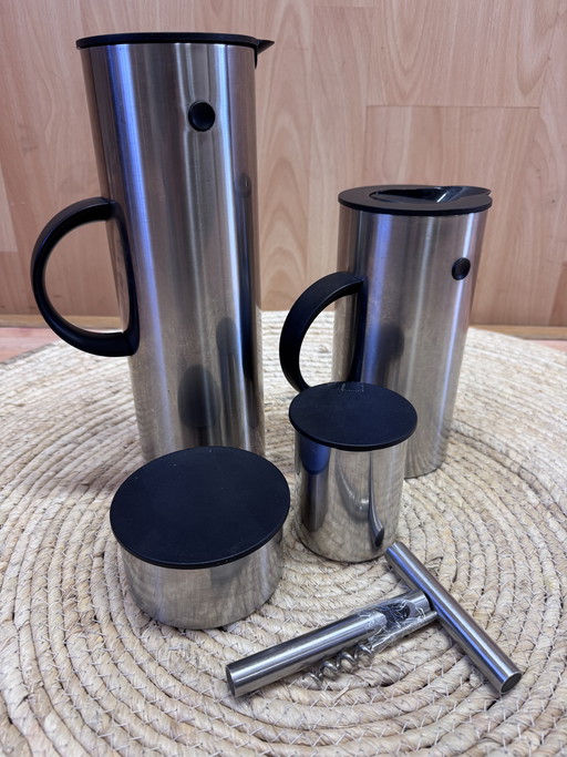 Stelton Thermoskannen, Set von Erik Magnussen EM77