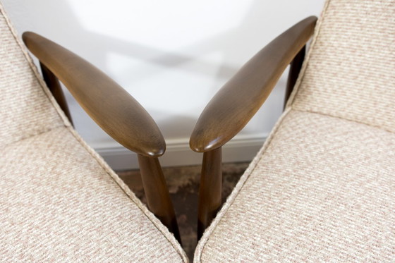 Image 1 of Mid Century Modern Roze Fauteuils Gfm 87 Door Juliusz Kędziorek, Gfm, Polen, 1960's, Set Van 2