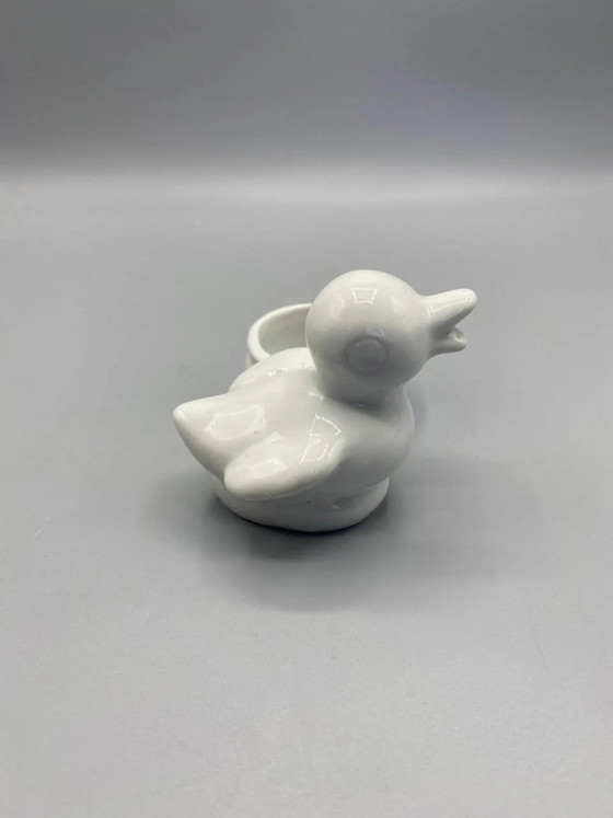 White Porcelain Duck Salt Shaker, Antique Tableware – Decorative Objects (photo 2 of 5)