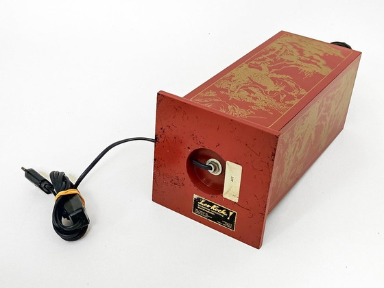 Chinoiserie Table Lamp Claude Mahey – Textile, Vintage (photo 14 of 15)
