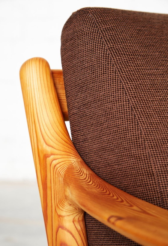 Fauteuil et tabouret en pin de style danois moderne par C. F. C. Silkeborg – Wood (photo 15 of 20)