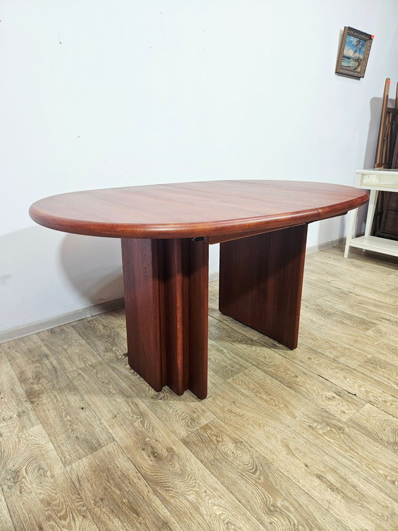 Mid-Century Uitschuifbare Tafel in Teak S. Burchardt-Nielsen, Denemarken, jaren 80 – Eettafels (photo 6 of 19)