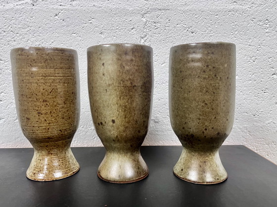 Image 1 of Pyrité steengoed servies, La Borne, 1970