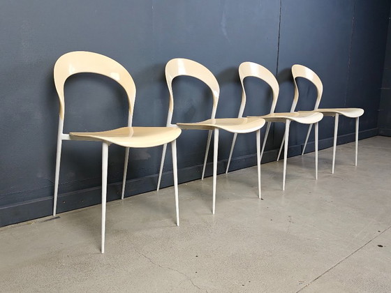 Image 1 of Chaises de salle à manger vintage par Calligaris, 1980 - ensemble de 4