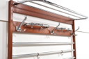 Large vintage wall coat rack from the 1960s