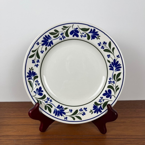 Image 1 of Set di 6 piatti da dessert Churchill England, motivo floreale, 1970