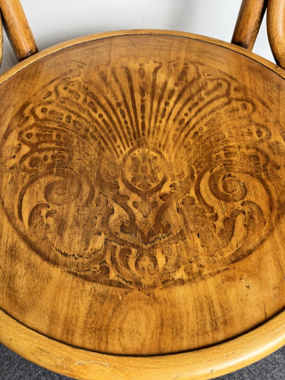 Image 1 of Origineel duo vintage bentwood armstoelen – Thonet (Bieletz-Mistelbach, ca. 1920) & Fischel (Czechoslovakia, ca. 1950)