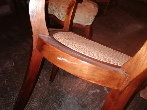 Poltrona esclusiva in stile Biedermeier con intreccio viennese. – Scrivanie, Wood (photo 5 of 6)