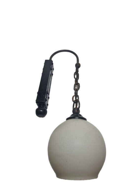 Communist Wall Lamp by Polam, Poland, 1980s – Wall lights, Glass, Metal (photo 4 of 7)
