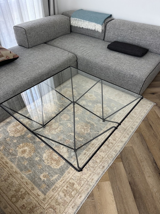 Image 1 of Paolo Piva style coffee table | architectural geometric glass table