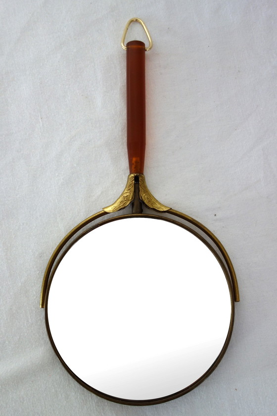 Image 1 of Double-Sided Hand-Held or Table Mirror, 60s